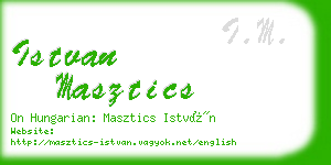 istvan masztics business card